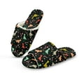 thumbnail image 1 of FUIALDOLG Dinosaur Candy Print Women's House Slippers Open Toe Slide Soft Sole Indoor Slippers for Women Men Home Shoes, Size 6-7, 1 of 7