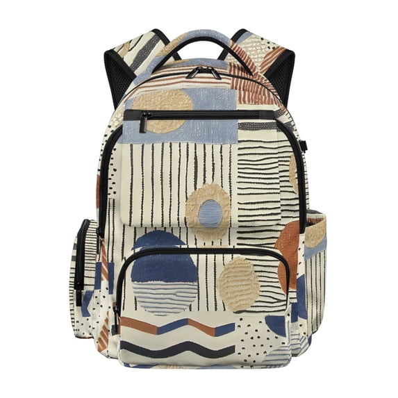 FUIALDOLG Durable School Bag for Elementary Scuola, 600D Polyester Smooth Zippers School Backpack, Art Print