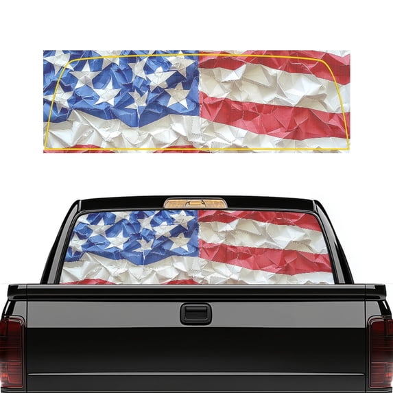 FUIALDOLG Eagle Design Car Rear Windshield Sunshade, Full Windows Coverage Truck Rear Window Decal Universal Waterproof Truck Rear Window Decals for, 66.9 x 22.4 Inch
