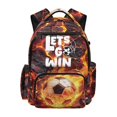 thumbnail image 1 of FUIALDOLG Fiery Lava Soccer Ball School Bag with Lightweight, multi-tasche Breathable 17" Backpack for Little Boys for Elementary Outdoor, 1 of 9