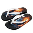 thumbnail image 1 of FUIALDOLG Flame Horse Print Flip Flop Sandal Water Shoes - Beach Slides Slip-on Quick Dry Thong FlipFlops Sandals for Boys (11-12 Little Kids) Size 10, 1 of 7