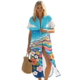 thumbnail image 1 of FUIALDOLG Flower Fluid Womens Swimsuit Coverup Summer Long Maxi Button Down Bikini Beach Bathing Suit Cover Up Dress, 1 of 6