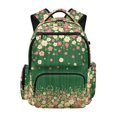 thumbnail image 1 of FUIALDOLG Flowers Striped Print Breathable Padded Bookbag with Soft Side Pockets Toddler Bookbag, Lightweight 17 Inch Teen Boys Backpack for Daily Use Back to School, 1 of 10
