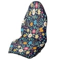 thumbnail image 1 of FUIALDOLG Front Seat Towel Cover Machine Washable Microfiber, Compatible with Van Suv, for Cars Trucks SUVs, Dark Blue Floral Print, 1 of 7