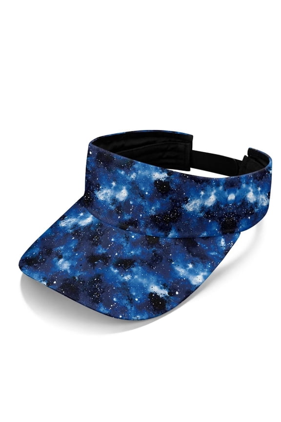 Galaxy Print Women’s Adjustable Open Top Sun Visor Lightweight Athletic Hat for Running Golf Tennis Beach