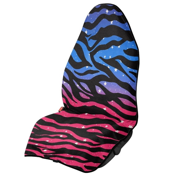 FUIALDOLG Galaxy Zebra Star Bucket Seat Cover, Waterproof Terry Cloth, Non Slip Washable Cover for Van Truck Seat, Fit for Vehicle Cars