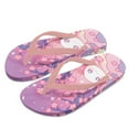 thumbnail image 1 of FUIALDOLG Girls Boys Comfort Flip Flops, Kid's Slip On Thong Sandals with Pink Axolotl Cherry Blossom Printed Size 3, 1 of 7
