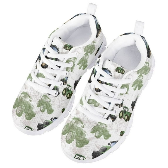 FUIALDOLG Girls and Boys Running Shoes Kids Sneakers Lace-up Tennis Shoes Casual Lightweight Classic Walking Shoe