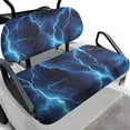 thumbnail image 1 of FUIALDOLG Golf Cart Bench Seat Covers Blue Lightning Print Non-slip Ezgo Club Car Front Seat Cover Set Fit for Golf Cart Accessories Easy to Install, 1 of 8