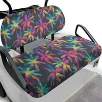 FUIALDOLG Golf Seat Covers for Cart Universal Fit Club Car Precedent Color Tropical Palm Trees Print Breathable Golf Cart Bench Seat Covers Washable Fashion Accessories