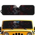 thumbnail image 1 of FUIALDOLG Goth Skull Raven Crow Windshield Sun Shade Sun Visor for Car Off-road Vehicle Front Window Keep Vehicle Cool Protect Your Car from UV Rays, 1 of 7