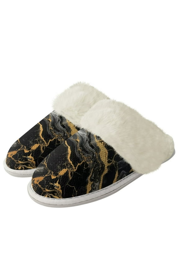 Mens Cozy Memory Foam Scuff Slippers Slip On Warm House Shoes Indoor Outdoor