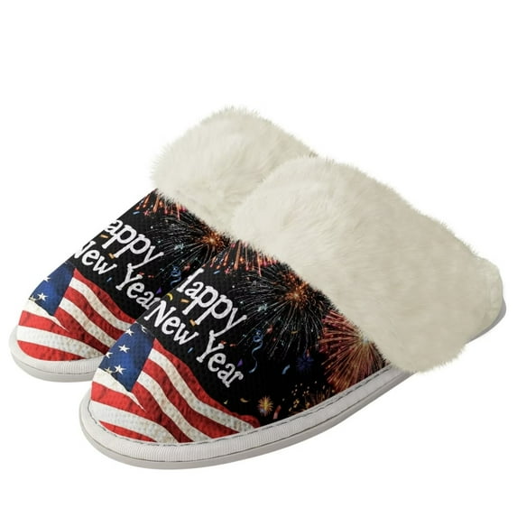 FUIALDOLG Mens Slippers House Slippers Indoor Outdoor Warm Fuzzy Comfy Fluffy Bedroom Shoes