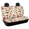 thumbnail image 1 of FUIALDOLG Mushroom Butterfly Floral Rear Bench Seat Covers with SUV Sedan, Comfortable Waterproof Stretch Back Seat Protectors (2 Pack), 1 of 4
