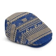 thumbnail image 1 of FUIALDOLG Navy Gold Geometric Polyester Flat Beret Hat with Soft, Lightweight Adjustable Strap Newsboy Cap for Camping Holiday Driving, 1 of 4