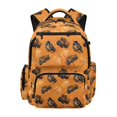 thumbnail image 1 of FUIALDOLG Orange Cartoon Design Multi-pocket Bookbag with Breathable Lightweight Casual Daypack, Waterproof 17 Inch School Backpack for Elementary School Travel Daily Use, 1 of 9