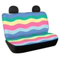 thumbnail image 1 of FUIALDOLG Pastel Wavy Stripes Full Wrap Car Seat Cover for Car Interior Automotive, Comfortable Rear Bench Seat Covers Stretch Car Back Seat Cover Protectors, 1 of 4