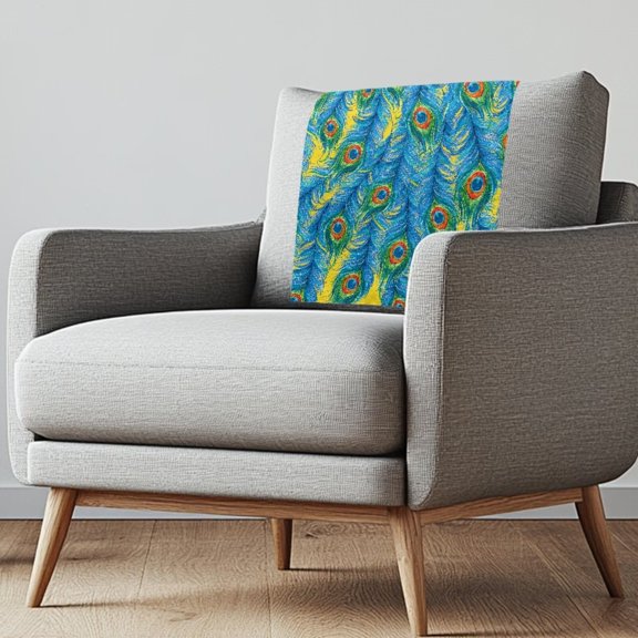FUIALDOLG Peacock Recliner Headrest Protector Non-slip Sofa Back Covers Reversible Couch Slipcovers Stain Resistant and Scratch Protection Home Furniture Decoration