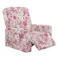 thumbnail image 1 of FUIALDOLG Pink Daisy Floral Decor Recliner Chair Cover, 4-Pieces Stretch Recliner Covers for Reclining Couches Washable Reclining Chair Slipcover Furniture Protector for Dogs Cats, 1 of 7