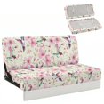 thumbnail image 1 of FUIALDOLG Pink Floral Bird, Camper Loveseat Slipcover Elastic Bottom RV Folding Sofa Bed Cover Suitable for Travel Suitable for Jackknife Sleeper Sofas Jackknife Bed, 1 of 7