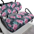 thumbnail image 1 of FUIALDOLG Pink Tropical Hibiscus FlowerGolf Cart Seat Covers for Club Car Front and Rear Seat Cushion, Palm Leaves Universal Fit for Women Men Ezgo Golf Cart Accessories, Breathable & Easy to Clean, 1 of 8