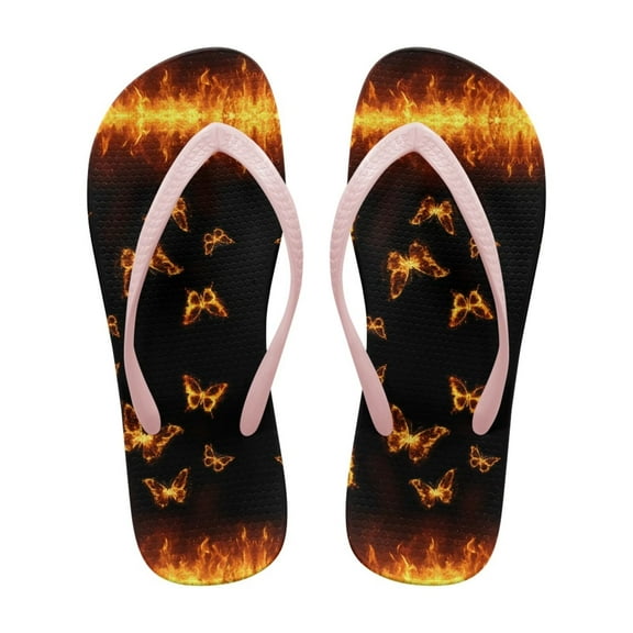 FUIALDOLG Platform Flip Flops for Women with Arch Support Comfortable Summer Beach Walking Thong Cushion Black Sandals Women Indoor Outdoor