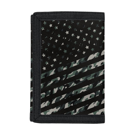 FUIALDOLG Polyester Clutch Coin Pouch with Slim Foldable Children Wallets for Sports, Camouflage & Star Children's Wallet