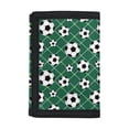 thumbnail image 1 of FUIALDOLG Polyester Fabric Children's Trifold Wallet with Zipper Closure, Soccer Ball Theme Slim Small Wallet for Daily Use and Travel, 1 of 6