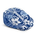 thumbnail image 1 of FUIALDOLG Polyester Flat Cap for Outdoor Walking Daily Outdoor, Soft Wrinkle-Resistant Forward Newsboy Hat, Hibiscus, 1 of 4