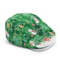 thumbnail image 1 of FUIALDOLG Polyester Flat Cap for Travel Fishing Outdoor, Adjustable Strap Retro Flat Hat, Christmas Snowman Print, 1 of 4