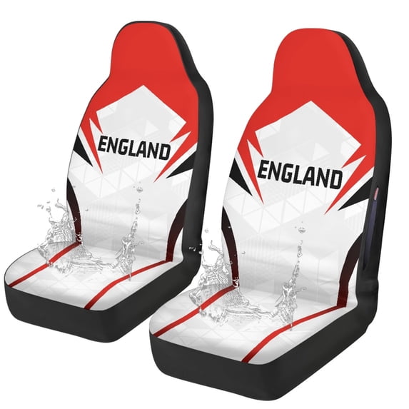 FUIALDOLG Polyester Front Car Seat Covers for Auto, Washable Stretchy Driver Seats Protector Cushion, England Geometric Print Set of 2 for SUV Cars