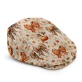 thumbnail image 1 of FUIALDOLG Pumpkin Plaid Bow Pattern Polyester Newsboy Cap with Light, Soft Adjustable Flat Cap for Camping Golf Driving, 1 of 4