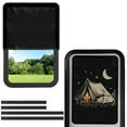 thumbnail image 1 of FUIALDOLG RV Door Window Shade Cover, Foldable Sun Shade Windshield Blackout Shower Curtains Coverage Accessories Fits for Most RV Interior Door Camping Cat Moon Night Pattern (17.3" X 26"), 1 of 7