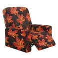 thumbnail image 1 of FUIALDOLG Red Maple Leaves Pattern Recliner Sofa Covers 4 Pieces Stretch Couch Covers Fall Reclining Slipcovers Soft Jacquard Pattern Furniture Protector with Elastic Bottom, 1 of 7