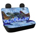 thumbnail image 1 of FUIALDOLG Sea Turtle Floral Map Full Wrap Car Seat Cover for Car Interior Automotive, Comfortable Rear Bench Seat Covers Stretch Car Back Seat Cover Protectors, 1 of 4