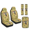 thumbnail image 1 of FUIALDOLG Set of 5 Camo Hunting Hummingbirds Seat Covers for Car,5 Pcs Camouflage Car Accessories Set Leather Car Front Seat Cushion and Seatbelt Pads,Armrest Covers,Breathable Comfort, 1 of 8