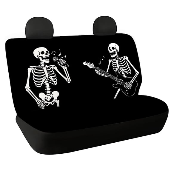 FUIALDOLG Skeleton Band Car Back Seat Covers, Set of 2 Pieces Stretch Fashion Cushion Seat Covers, Waterproof Dirt Proof for Auto SUV Truck