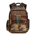 thumbnail image 1 of FUIALDOLG Sleeping Fox Print Lightweight Kids Backpack with multi-tasche Multiple Compartments Book Bag, Multi-Pocket 17 Inch College Students Backpacks for Middle School Travel, 1 of 9