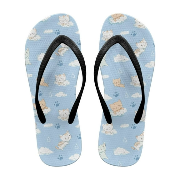 FUIALDOLG Slim Flip Flops for Women Casual Thong Flat Sandals Soft Rubber Slip on Sandals