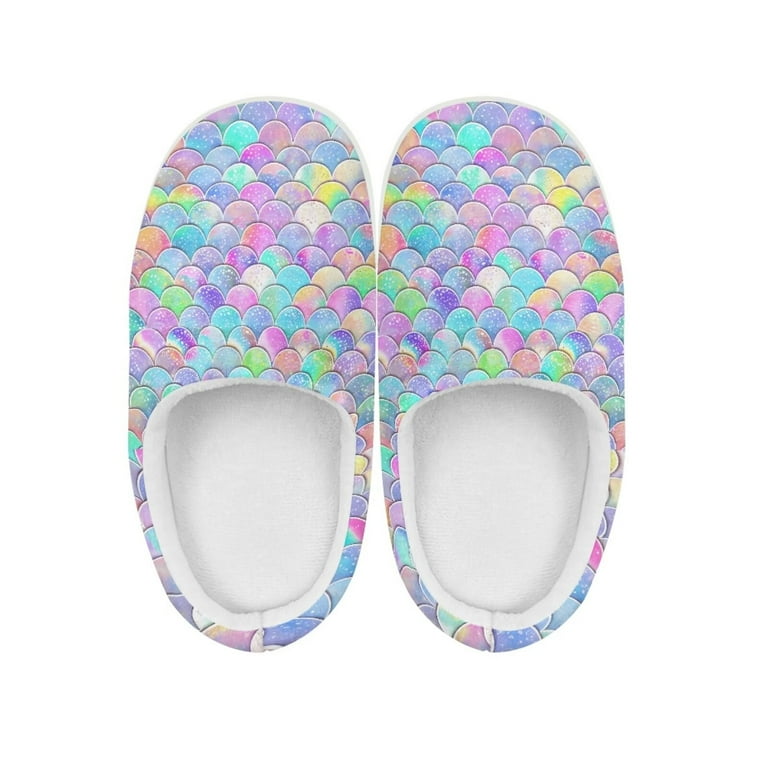 FUIALDOLG Slippers Mermaid Princess No-Slip Comfy House Slippers