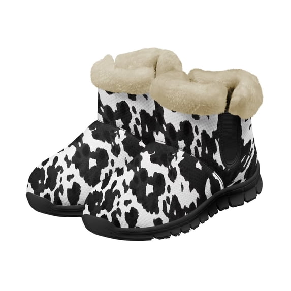 FUIALDOLG Snow Boots for Women Cute Waterproof Booties with Warm Fur Lined Mini Ankle Boots for Winter Outdoor