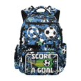 thumbnail image 1 of FUIALDOLG Soccer Stars Waterproof School Bag for Daily Use Scuola, Durable Multiple Pockets 600D Polyester Kids Backpack, 1 of 9
