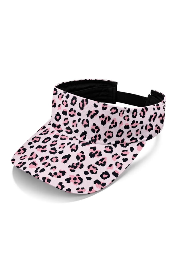Sport Sun Visor Hats Adjustable Open Top Baseball Cap Ball Caps for Women and Men Leopard Design