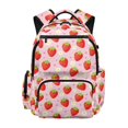thumbnail image 1 of FUIALDOLG Strawberry and Daisy Pattern Book Bag with Multi-Pockets Lightweight Multi-pocket Bookbag, multi-tasche 17 Inch Backpack for Elementary Travel School, 1 of 10
