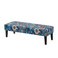 thumbnail image 1 of FUIALDOLG Stretch Bench Covers, Blue Boho Paisley Floral Printed Bench Seat Protector, Washable Slipcover, Rectangle Covers for Dining Room, Living Room, Kitchen, 1 of 6