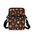 thumbnail image 1 of FUIALDOLG Stretch Polyester Crossbody Bags Portable Leakproof Crossbody Purse for Travel, Maple Leaf Design Crossbody Purses, 1 of 7