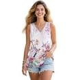 thumbnail image 1 of FUIALDOLG Summer Tops for Women Hummingbirds Floral Tank Tops V Neck Pleated Tshirt Loose Fit Casual Soft Breathable T-shirt Athletic Running Tee Shirts,S, 1 of 7