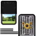 thumbnail image 1 of FUIALDOLG Sunflower Stripes Rv Door Window Shade, Half-Fold Design Camper Sun Shade Windshield Blackout Cover, RV Accessories Fits for Interior Door Window 17.3 x 26 inch, 1 of 7