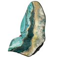thumbnail image 1 of FUIALDOLG Teal Gold Agate Waterproof Car Seat Cover, Breathable Microfiber Front Cover, Non Slip for Cars Trucks and Driver Seats, 1 of 7