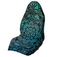 thumbnail image 1 of FUIALDOLG Teal Heart Floral Pattern Bucket Seat Protector, Warp Kitted Terry Cloth Washable Cover, Universal Fit for Van Cars SUVs Drivers, 1 of 7